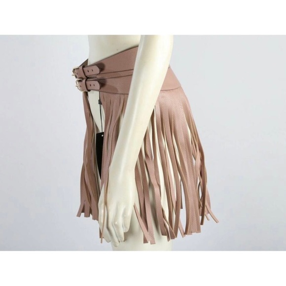 NWT BCBG Max Azria Blush Pink Fringe Waist Belt size Small. - Picture 8 of 9